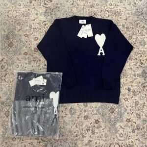 Navy Ami Paris Sweater